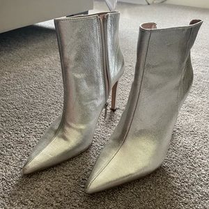 Brand New Zara Silver Boots